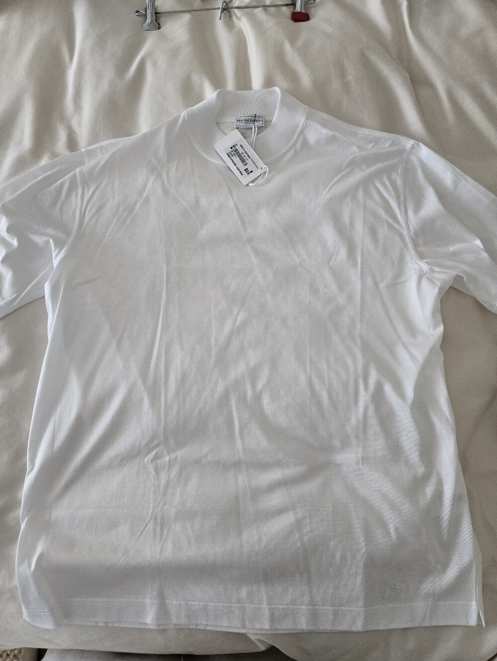 The Maus & Hoffman Men's Short Sleeve Mock Neck Shirt in size XXL, White, NWT